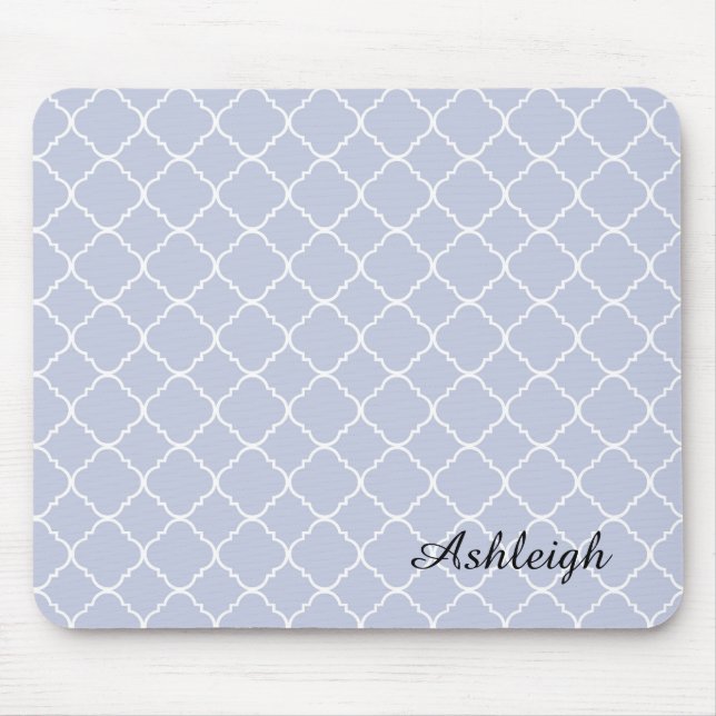 Tapis De Souris Lilac et Quatrefoil blanc (Devant)