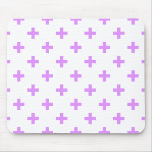 Tapis De Souris Lilac polka croise sur blanc