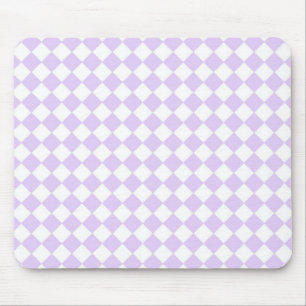 Tapis De Souris Lilac Purple Diamond À damiers motif