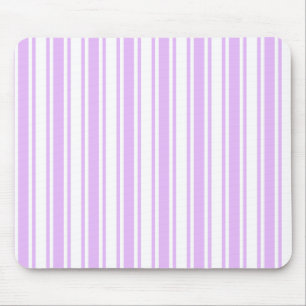 Tapis De Souris Lilac violet et blanc bonbons rayures