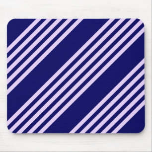 Tapis De Souris Lilac violet et bleu marine cinq bandes motif