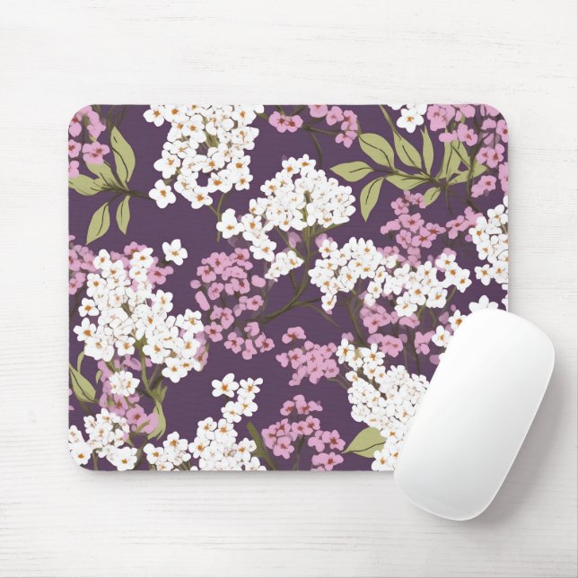 Tapis De Souris Lilacs Sur Violet (Avec souris)