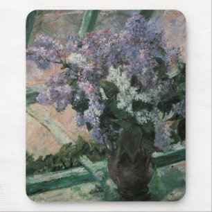 Tapis De Souris Lilas dans une fenêtre par Mary Cassatt, Art ancie