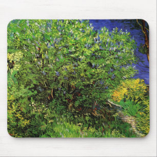 Tapis De Souris Lilas par Vincent van Gogh, Fleurs de jardin ancie