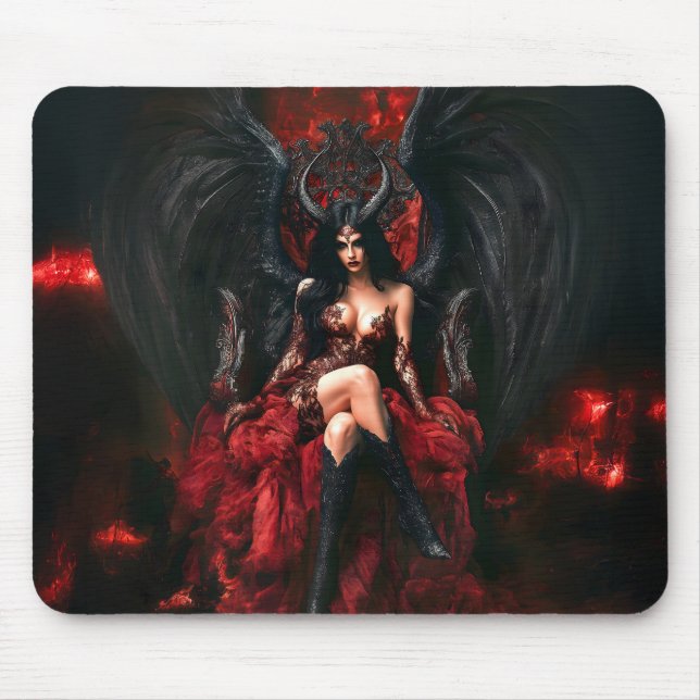 Tapis De Souris Lilith, déesse noire, occulte, artisanat, gothique (Devant)