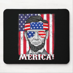 Tapis De Souris Lincoln 4 juillet Merica American Flag Boys Kids