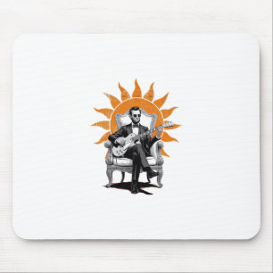 Tapis De Souris Lincoln Unplugged – Guitare drôle d'Abraham Lincol