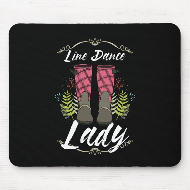 Tapis De Souris Line Dance Lady Line Dancing Boots Country Cadeau (Devant)