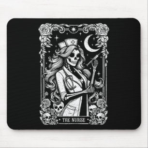 Tapis De Souris L'infirmière Skeleton Tarot Card Drôle infirmière
