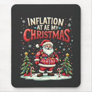 Tapis De Souris L'inflation a mangé mon Noël drôle Père Noël Econo