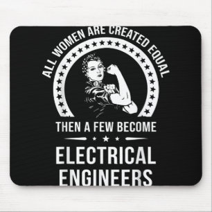 Tapis De Souris L'Ingénieur Électrique Pour Femmes Est Créé Égalem