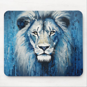 Tapis De Souris Lion Animal Art Décor Peinture Mosaïque