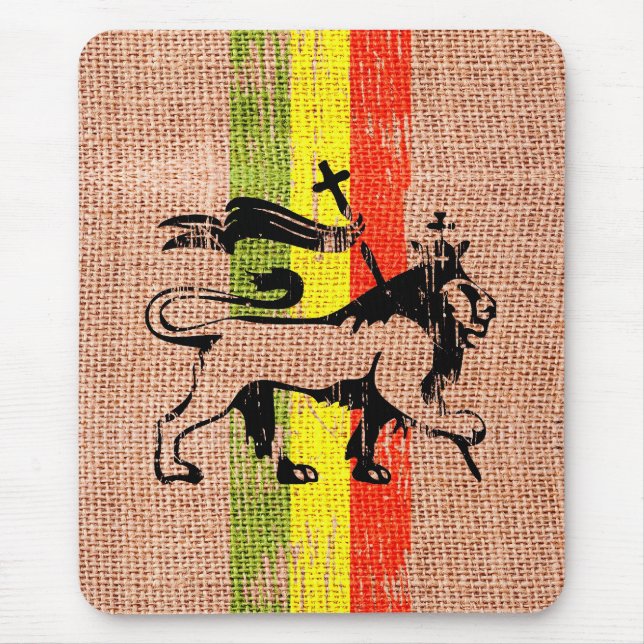 Tapis De Souris Lion de roi de reggae (Devant)