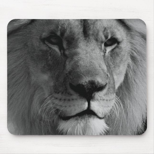 Tapis De Souris Lion noir et blanc (Devant)
