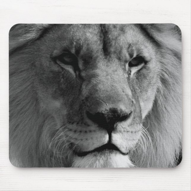 Tapis De Souris Lion noir et blanc (Devant)