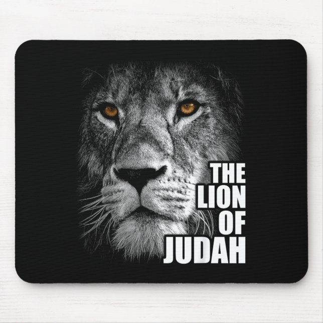 Tapis De Souris Lion Of Judah Jesus Christian Faith Over Fear  (Devant)
