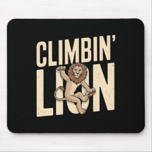 Tapis De Souris Lion qui grimpe - Grimpeur drôle