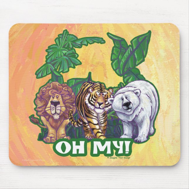 Tapis De Souris Lions Tiger Ours Oh Mon (Devant)