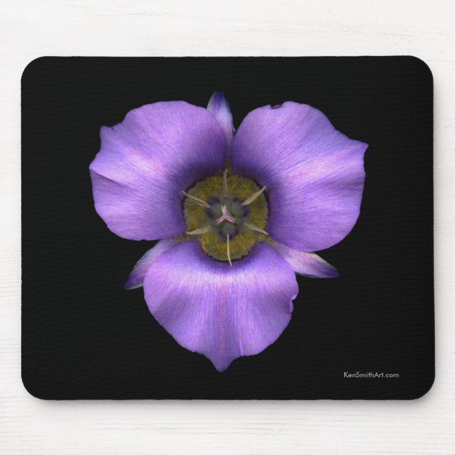 Tapis De Souris Lis de Mariposa Mousepad, noir (Devant)