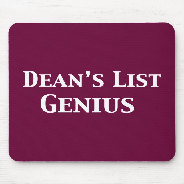 Tapis De Souris List Genius Gifts de doyen (Devant)