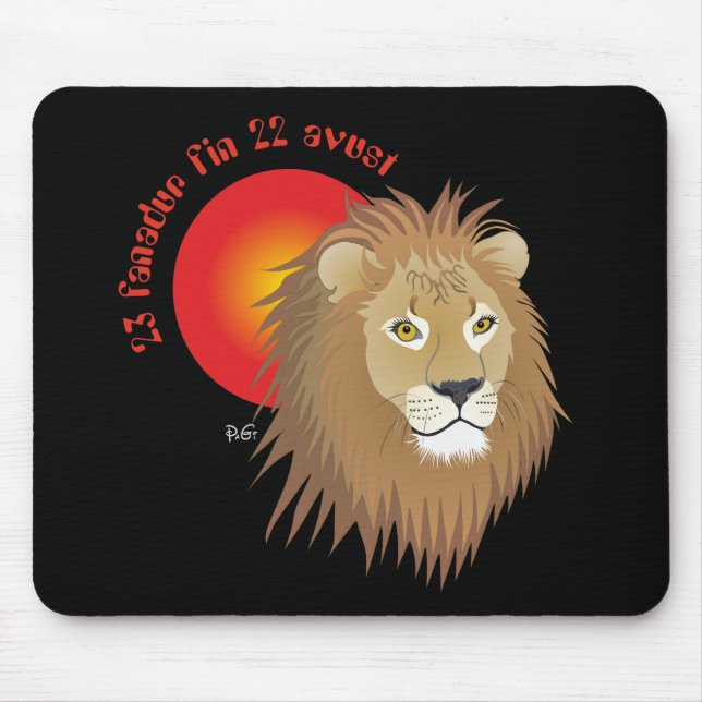 Tapis De Souris Liun 23 fanadur fin 22 avust Mauspad (Devant)