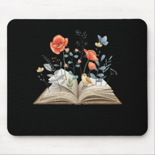 Tapis De Souris Livre floral Un nouveau chapitre commence Enseigna