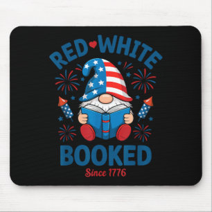 Tapis De Souris Livre Rouge Réservé Feu d'Artifice Lecteur Patriot