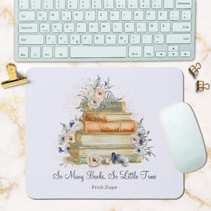 Tapis De Souris Livres de citations personnalisés Roses bleues bei