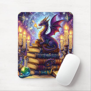 Tapis De Souris Livres de la Sorcière du Dragon Mystique