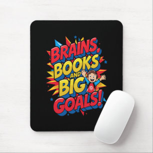 Tapis De Souris Livres du cerveau et grands objectifs - Amusants R