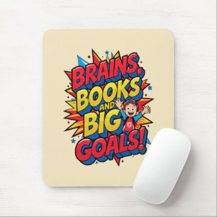 Tapis De Souris Livres du cerveau et grands objectifs - Amusants R