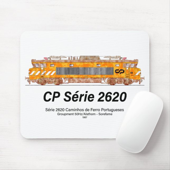 Tapis De Souris Locomotive électrique CP Serie 2620. Nez-Casse Loc (Avec souris)