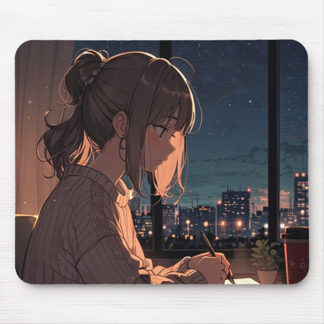 Tapis De Souris Lofi Girl Mousepad (Devant)