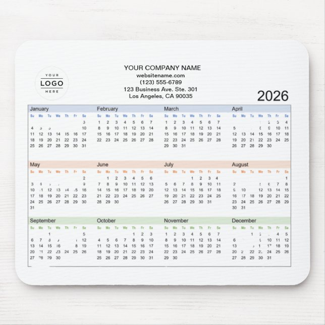 Tapis De Souris Logo 2026 sur mesure (Devant)