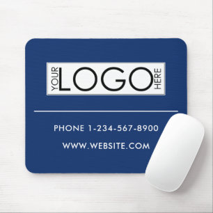 Tapis De Souris Logo Commercial Professionnel Coordonnées Simple