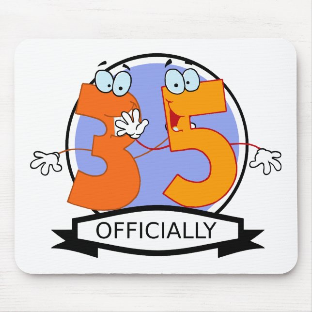 Tapis De Souris Logo d'anniversaire officiel 35 (Devant)