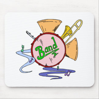 Tapis De Souris Logo de la bande scolaire Musicien