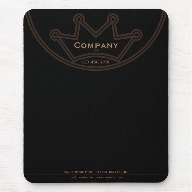 Tapis De Souris Logo de la Couronne Mousepad (Devant)