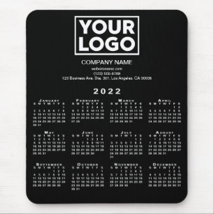 Tapis De Souris Logo de l'entreprise 2022 et texte sur noir