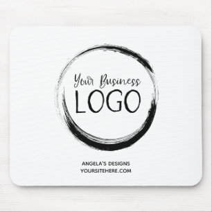Tapis De Souris Logo de l'entreprise noire promotionnel