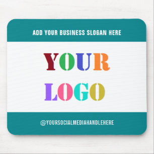 Tapis De Souris Logo de l'entreprise Texte Médias sociaux Souris P