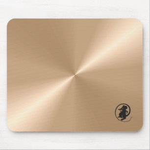 Tapis De Souris Logo de souris sur la nacre Mousepad métallique