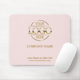 Tapis De Souris Logo d'entreprise élégant rose promotionnel