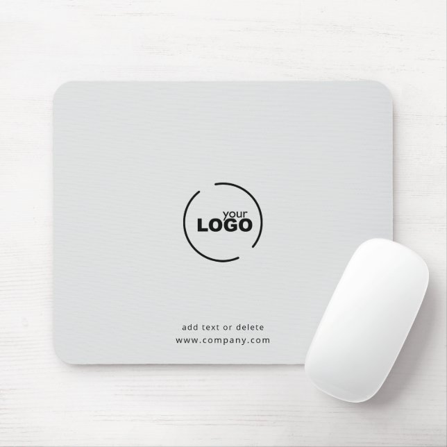 Tapis De Souris Logo d'entreprise moderne professionnel gris (Avec souris)