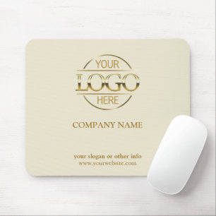 Tapis De Souris Logo d'entreprise personnalisé de couleur beige po