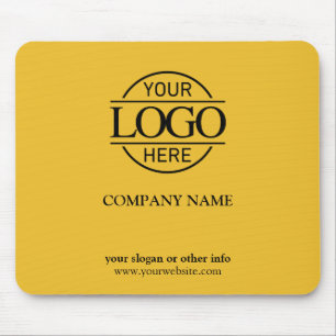 Tapis De Souris Logo d'entreprise personnalisé moderne simple jaun