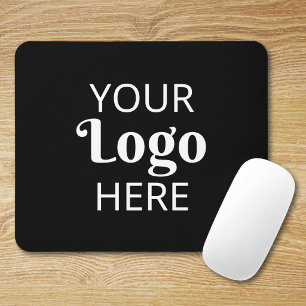 Tapis De Souris Logo d'entreprise personnalisé noir