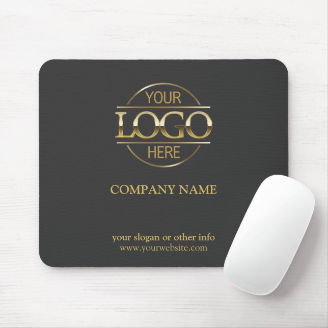Tapis De Souris Logo d'entreprise promotionnel personnalisé gris f (Avec souris)