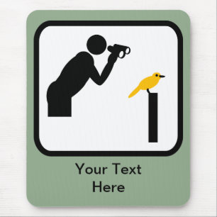 Tapis De Souris Logo d'oiseaux/d'oiseaux personnalisable