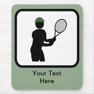 Tapis De Souris Logo du joueur de tennis personnalisable